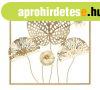 Fali dekor�ci�, mint�s lev�lek, arany - DORELLE - Butop�a