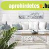 Sz�nes v�szon k�p 30x95 cm, tengerpart - MAISON A LA MER - B