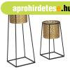 Art d�co kasp� szett, vas �llv�nnyal, 2 db, arany - MAYRON -