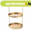 Asztali t�rol� polc, kerek, f�m, arany - PERROQUET - Butop�a