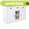 T�lgy vitrines h�romajt�s kom�d, 3 fi�kkal, feh�r - ENGLISH 