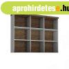 T�lgy polcos fels�szekr�ny kom�dhoz, 9 polcr�sszel, feh�r - 