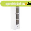 T�lgy vitrines szekr�ny, fi�kkal, feh�r - ENGLISH COTTAGE - 