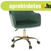 B�rsonysz�vet irodai fotel, arany l�bbal, z�ld - TOUPIE - Bu