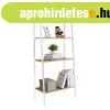 F�m v�zas k�nyvespolc, 4 polccal, t�lgy-feh�r - EAST SIDE - 