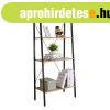 F�m v�zas k�nyvespolc, 4 polccal, t�lgy-fekete - EAST SIDE -