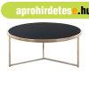 Kerek �veg doh�nyz�asztal, fekete-rosegold - VESUVIO - Butop