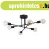 Modern f�m mennyezeti l�mpa, 6 �g�s, fekete - SPOUTNIK - But