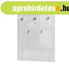 El�szoba panel, 4 akaszt�val, 76 cm, magasf�ny� feh�r - BRIL
