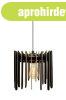 Mennyezeti l�mpa, MDF fa, �ll�that� k�bellel, fekete, 30cm -