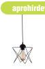Mennyezeti l�mpa, f�m, �ll�that� k�bellel, fekete - CREATIVA