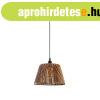 Mennyezeti l�mpa, fa �s bambusz ut�nzat� b�r�val, tevebarna 