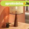 Asztali l�mpa, fa �s bambusz rattan b�r�val, b�zs - ANEMITE 