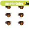 6 darabos s�llyesztett spotl�mpa szett s�t�t bronz GU10 35mm