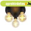Okos modern mennyezeti l�mpa fekete, 3 db WiFi G95 izz�val -