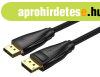 Vention Displayport/M -> Displayport/M (Sz�vet, fekete), 