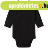 Babybugz Gyerek hossz� ujj� body Kimono - Fekete | 3-6 h�nap