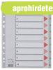 Regiszter, m�anyag, A4, 1-10, ESSELTE,sz�rke