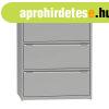 F�gg�mappa t�rol� szekr�ny 3 fi�kos dupla sz�les sz�rke