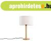 Asztali l�mpa fa ov�lis v�szonerny�vel feh�r 25 cm - Mels