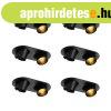 6 darabos s�llyesztett spotl�mpa k�szlet fekete GU10 35mm d�