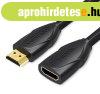 Vention HDMI/M -> HDMI/F (hosszabb�t�, fekete), 1m, k�bel