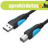 Vention USB-A 2.0 -> USB-B 2.0 (fekete), 8m, k�bel