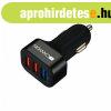Canyon CNE-CCA07B Triple USB Car Charger Black
