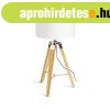 ALVIS/RON 40 asztali l�mpa Polycotton feh�r/bambusz 230V LED