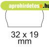 �raz�szalag 32x19mm, stancolt 10 tekercs/csomag, feh�r
