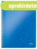 Spir�lf�zet, A4, vonalas, 80 lap, LEITZ "Wow", k�k