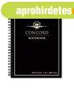 Spir�lf�zet, A4, vonalas, 70 lap, CONCORD, fekete