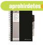Spir�lf�zet, A5, vonalas, 125 lap, PUKKA PAD "Black pro