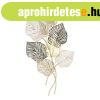 Fali dekor�ci�, levelek, f�m, arany - sz�rke - b�zs - BOUQUE