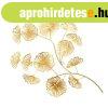 Fali dekor�ci�, vir�gok, f�m, arany sz�n� - FEUILLES - Butop