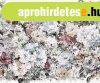 Vir�gcsokrot �br�zol� tap�ta, 300x250 cm, feh�r - k�k - sz�r