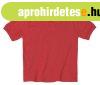 B&C BCPK486 gyerek, r�vid ujj� gall�ros pamut p�l�, Red-
