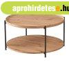 Kerek doh�nyz�asztal, fa, t�lgy, fekete f�m l�bakkal - RONDO