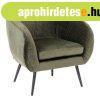 Fotel, b�rsony, m�regz�ld, fekete f�m l�bakkal - FREE - Buto