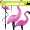 Napelemes kerti l�mpa - flaming�-3 darabos szett
