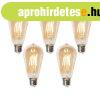 5 db E27 dimbare LED lamp ST64 goud 5W 450 lm 2700K