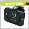 Kett�s USB aljzat 12V j�rm�vekhez ? 2 x USB ? 07392