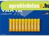 Elem, AAA mikro, 10 db, m�anyagmentes, VARTA "Longlife&
