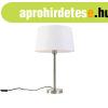 Modern asztali l�mpa ac�lb�l feh�r �rny�kol�val 32 cm - Simp