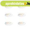 6 darabos modern, s�llyesztett spotl�mpa szett feh�r GU10 ke
