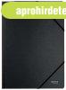 Gumis mappa, karton, A4, LEITZ "Recycle", fekete