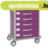 Anesztezil�giai k�t�z� kocsi - 800x580mm, 6 fi�kos, konfigur