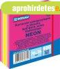 �ntapad� jegyzett�mb, 76x76 mm, 400 lap, DONAU, neon-pasztel