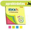 �ntapad� jegyzett�mb, 76x76 mm, 100 lap, STICK N, neon sz�ne