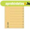 Regiszter, karton, A4, mikroperfor�lt, DONAU, citroms�rga